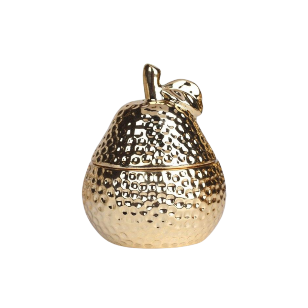 Gold Fruit Shaped Ceramic Jar - Homio Decor