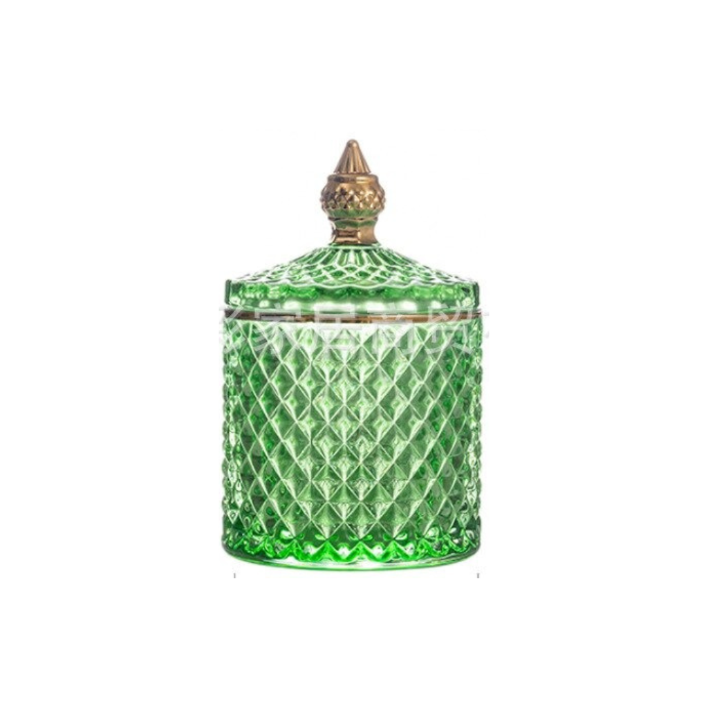 Multicolour Glass Storage Jar - Homio Decor