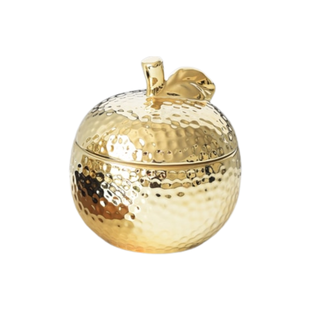 Gold Fruit Shaped Ceramic Jar - Homio Decor