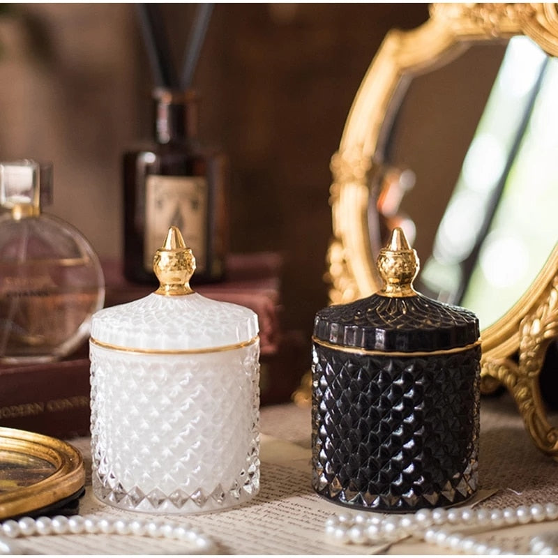 Multicolour Glass Storage Jar - Homio Decor