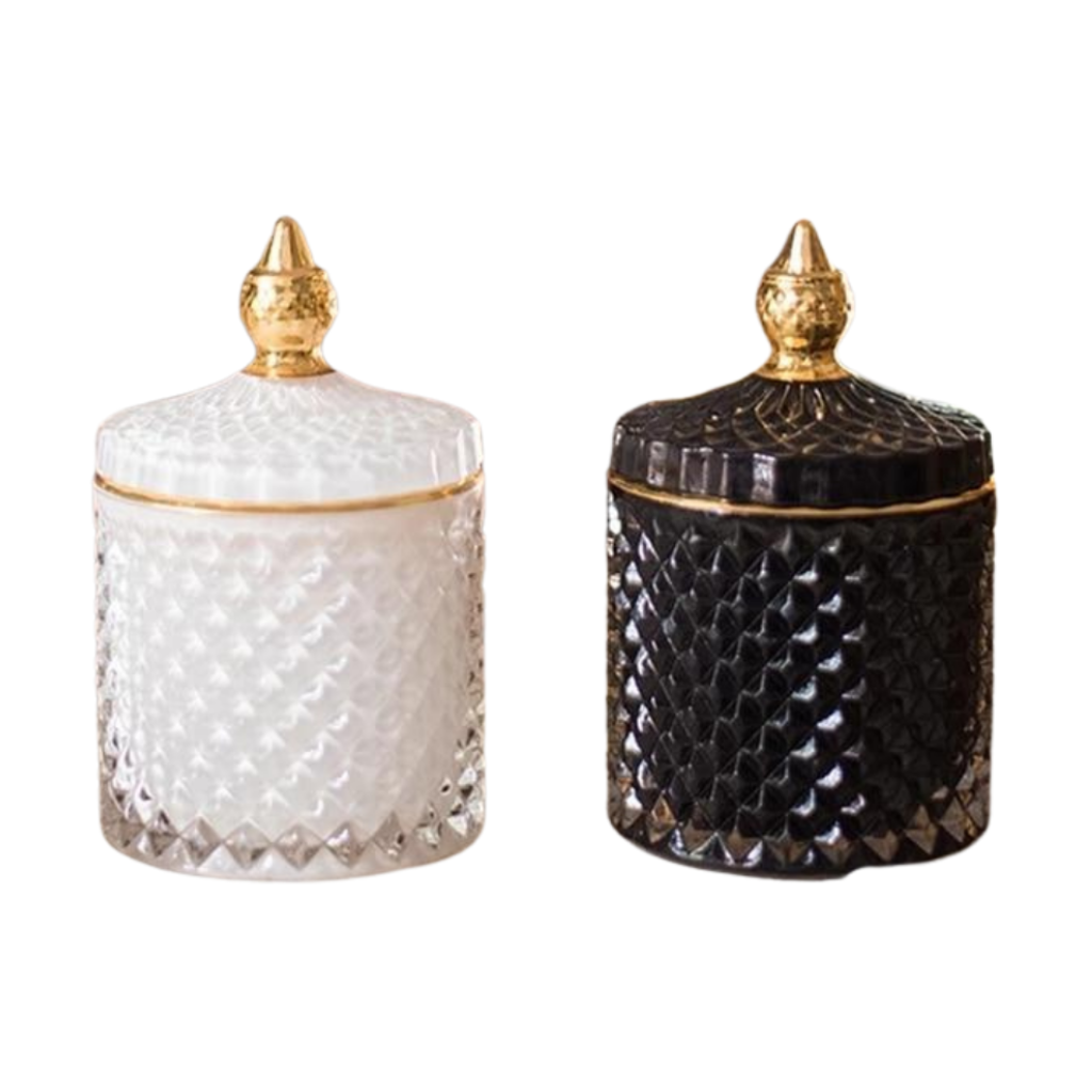 Multicolour Glass Storage Jar - Homio Decor