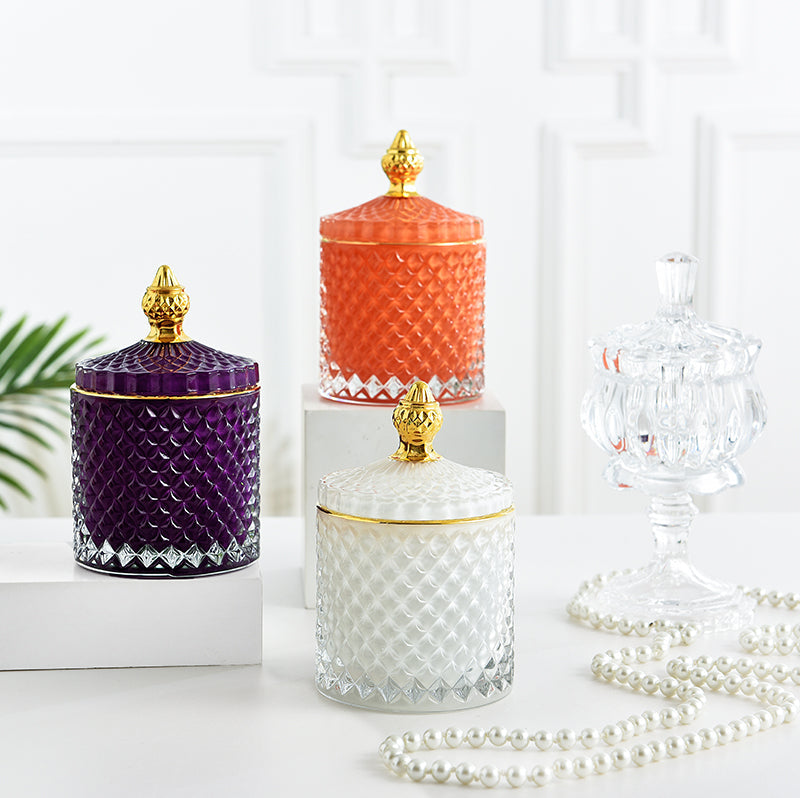 Multicolour Glass Storage Jar - Homio Decor
