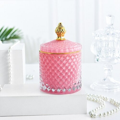 Multicolour Glass Storage Jar - Homio Decor