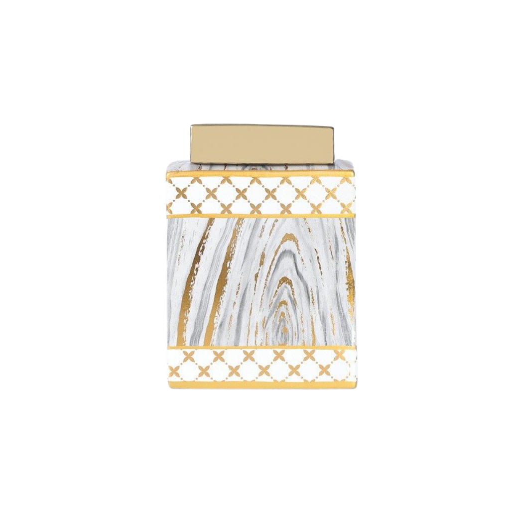 Rectangular Ceramic Storage Jar - Homio Decor