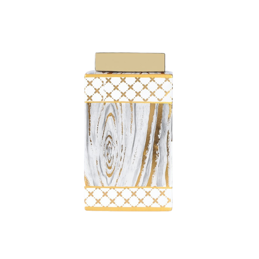 Rectangular Ceramic Storage Jar - Homio Decor