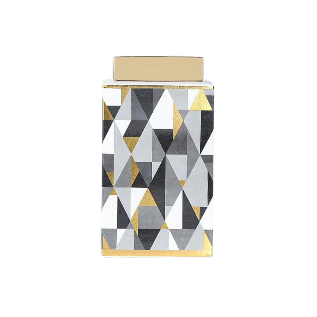Rectangular Ceramic Storage Jar - Homio Decor