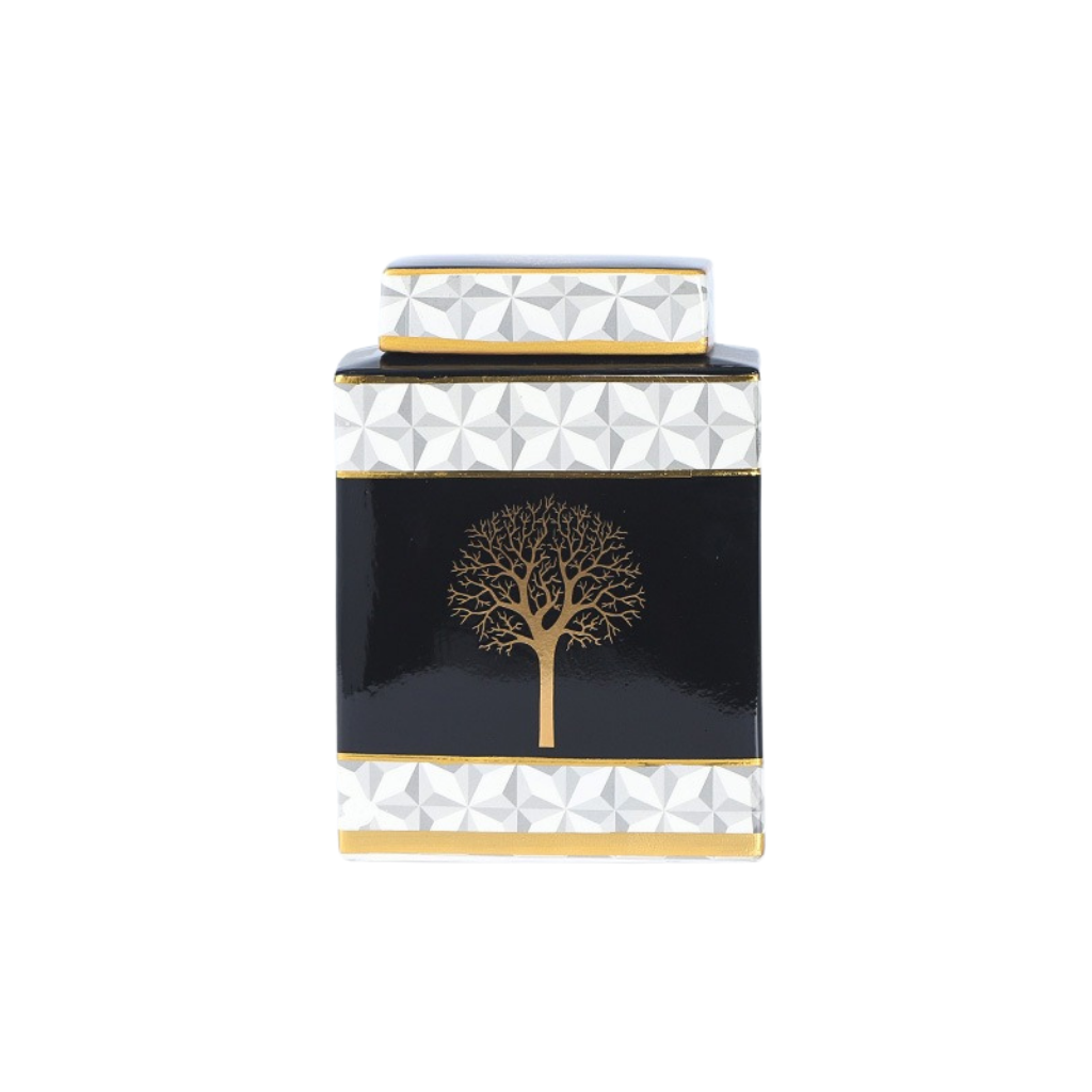 Rectangular Ceramic Storage Jar - Homio Decor