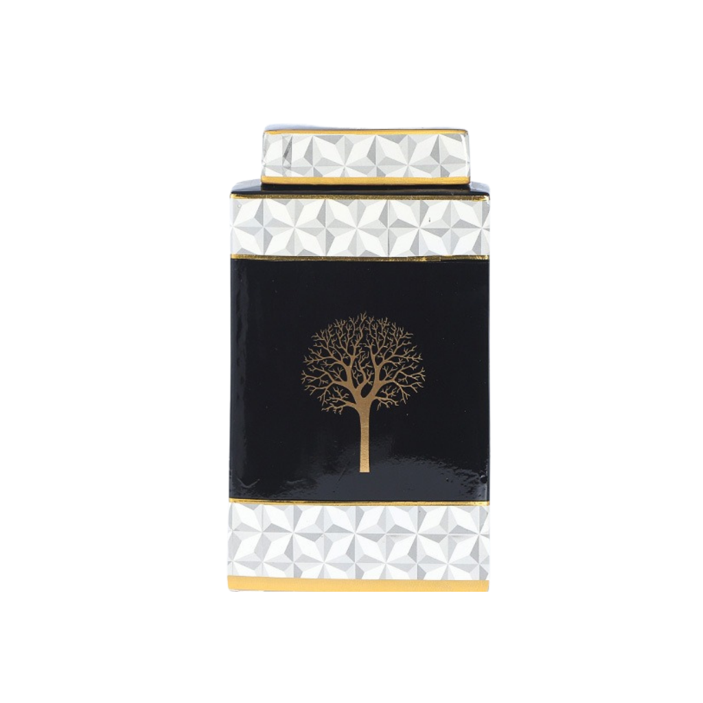 Rectangular Ceramic Storage Jar - Homio Decor