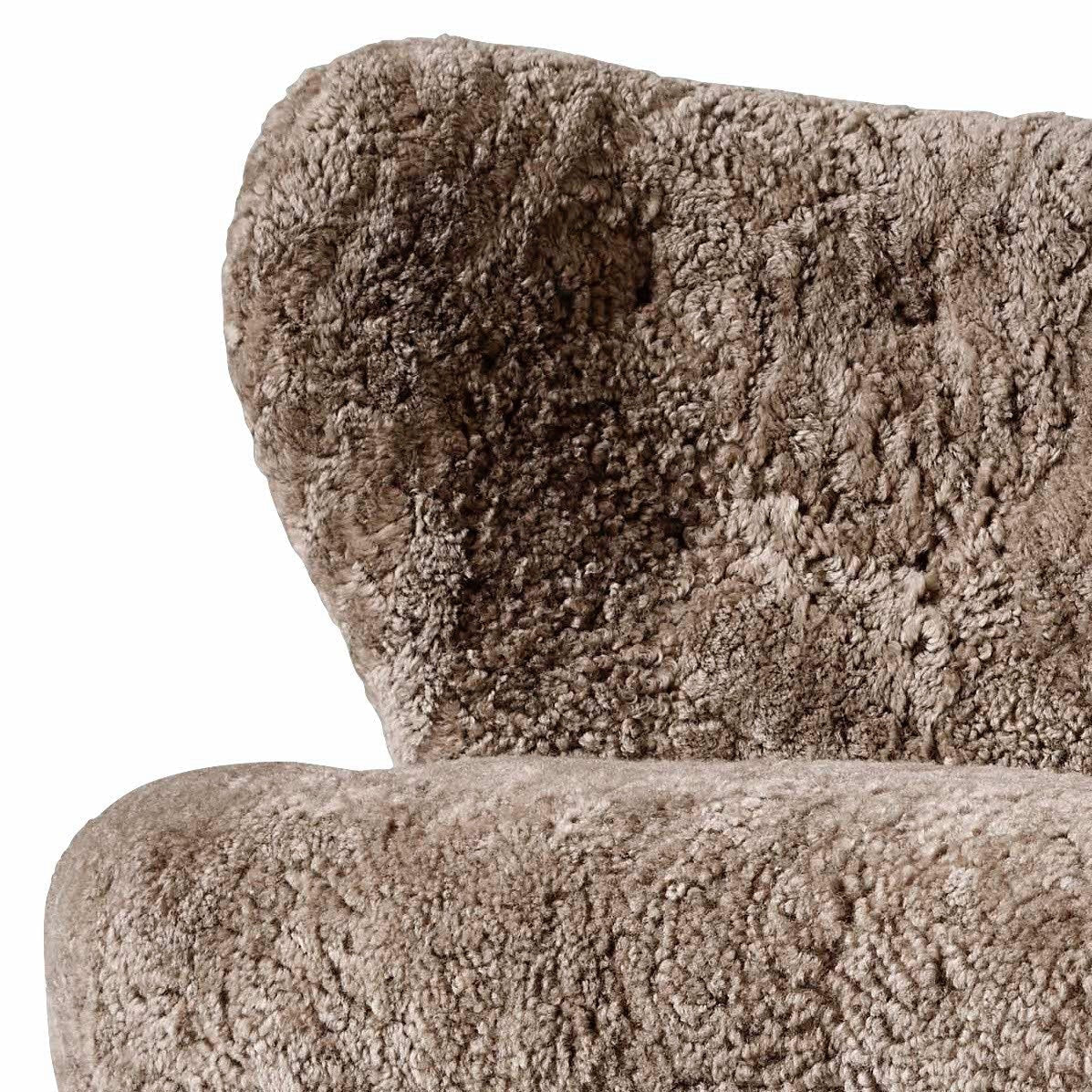 Genuine Sheepskin Sofa (Frosty Brown) - Homio Decor