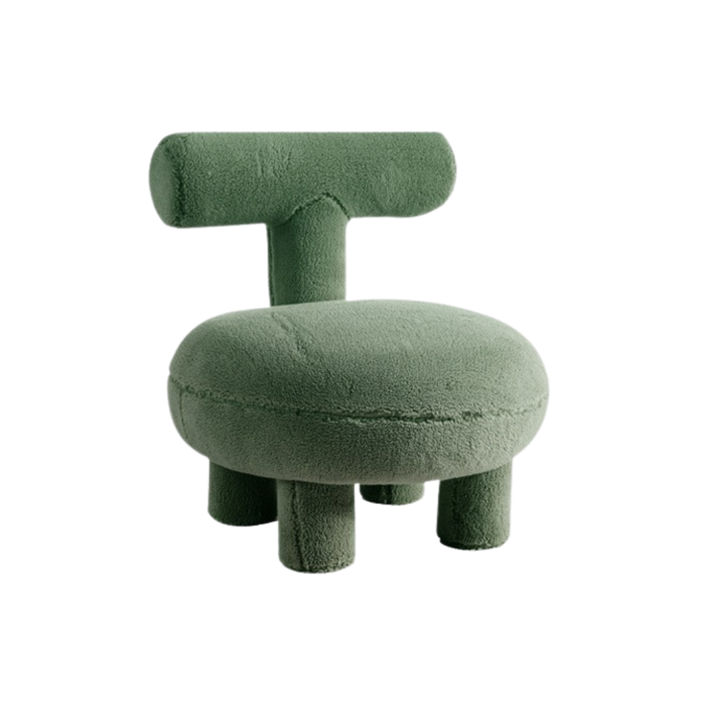 Small Lambswool Lounge Chair - Homio Decor