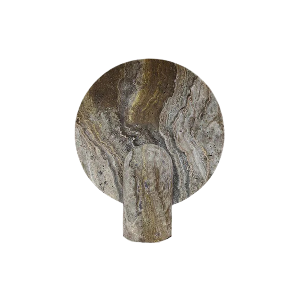 Homio Decor Grey Travertine Calacatta Marble Orbit Lamp