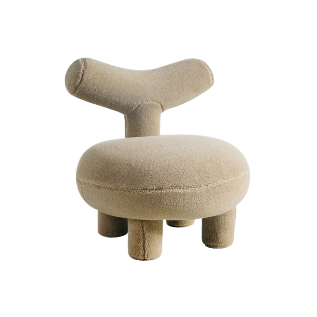 Small Lambswool Lounge Chair - Homio Decor