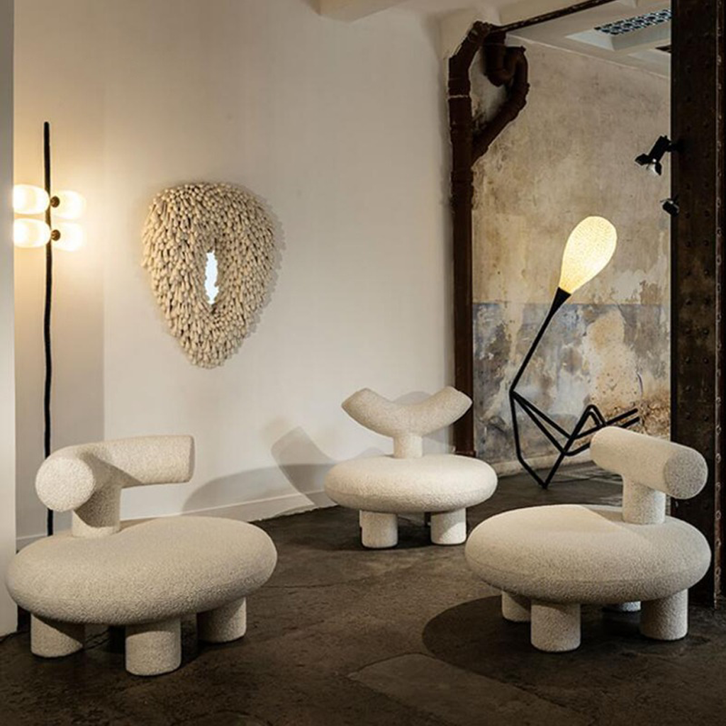 Large Lambswool Lounge Chair - Homio Decor