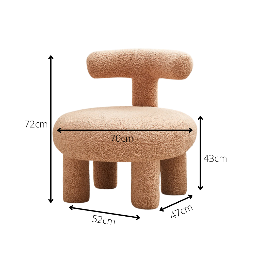 Large Lambswool Lounge Chair - Homio Decor