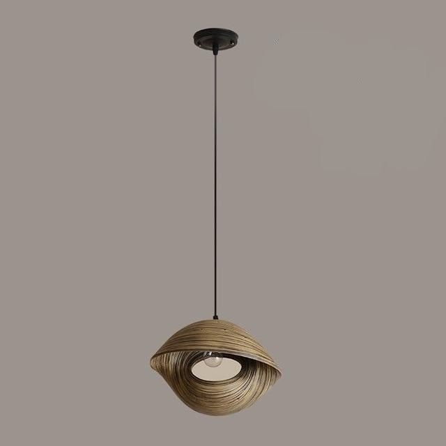 Bamboo Weaving Seashell Pendant Lamp - Homio Decor