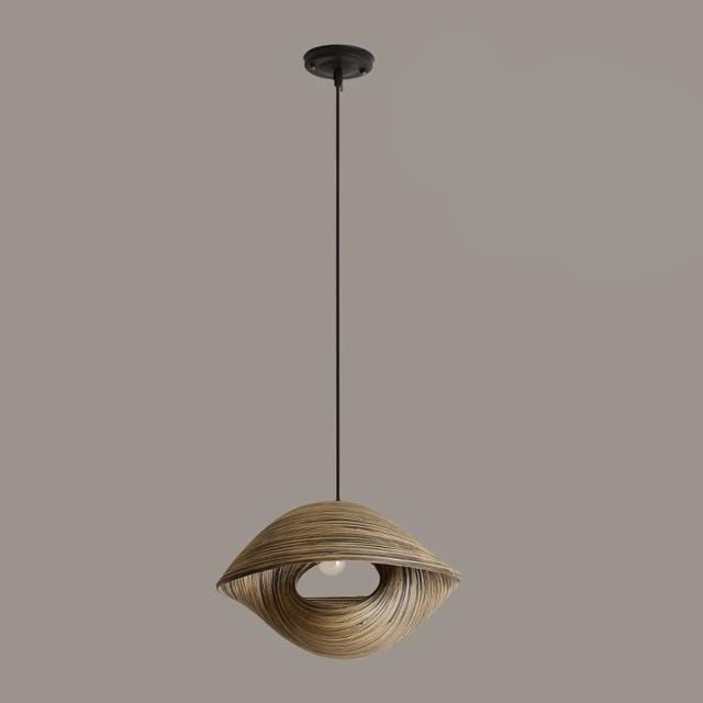 Bamboo Weaving Seashell Pendant Lamp - Homio Decor