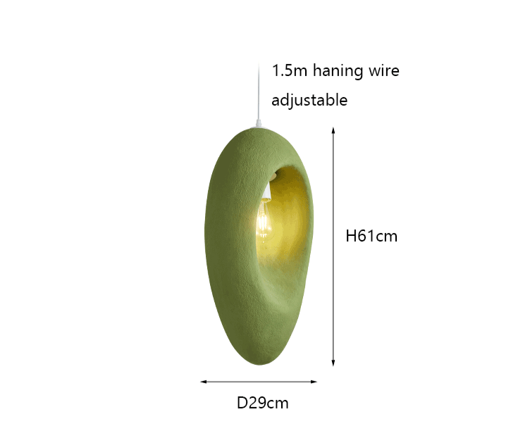 Avocado Wabi-Sabi Pendant Lamp - Homio Decor