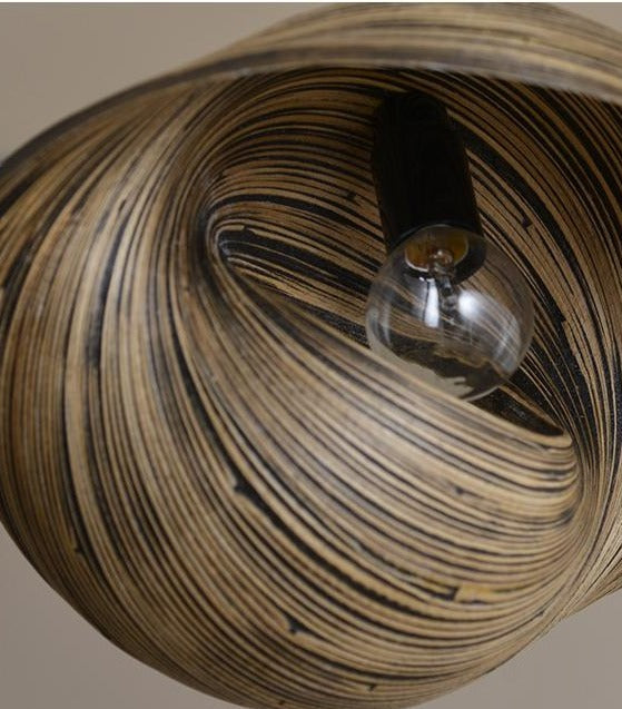 Bamboo Weaving Seashell Pendant Lamp - Homio Decor
