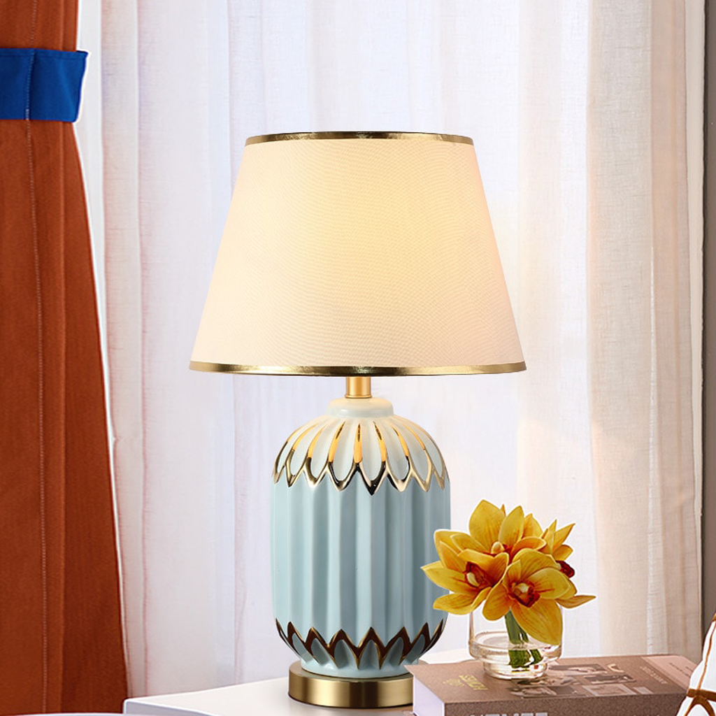 Golden Ceramic Table Lamp - Homio Decor