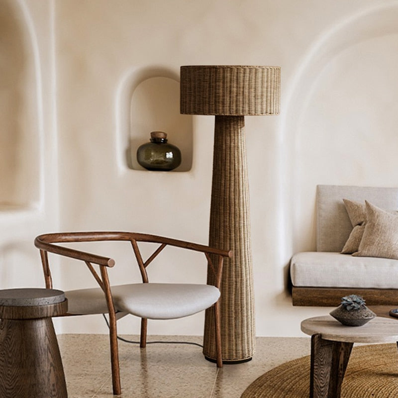 Contemporary Bamboo Floor Lamp - Homio Decor
