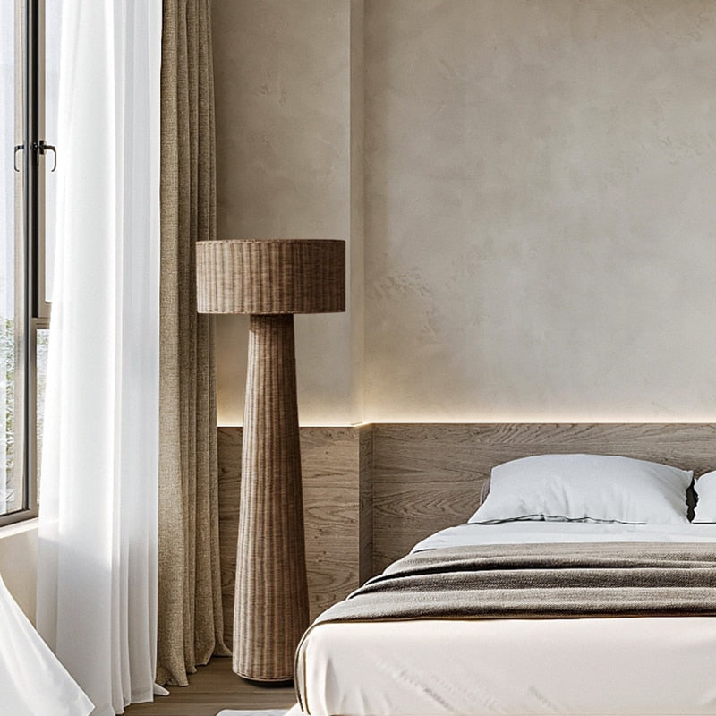 Contemporary Bamboo Floor Lamp - Homio Decor