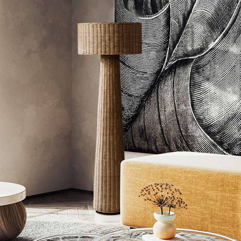 Contemporary Bamboo Floor Lamp - Homio Decor