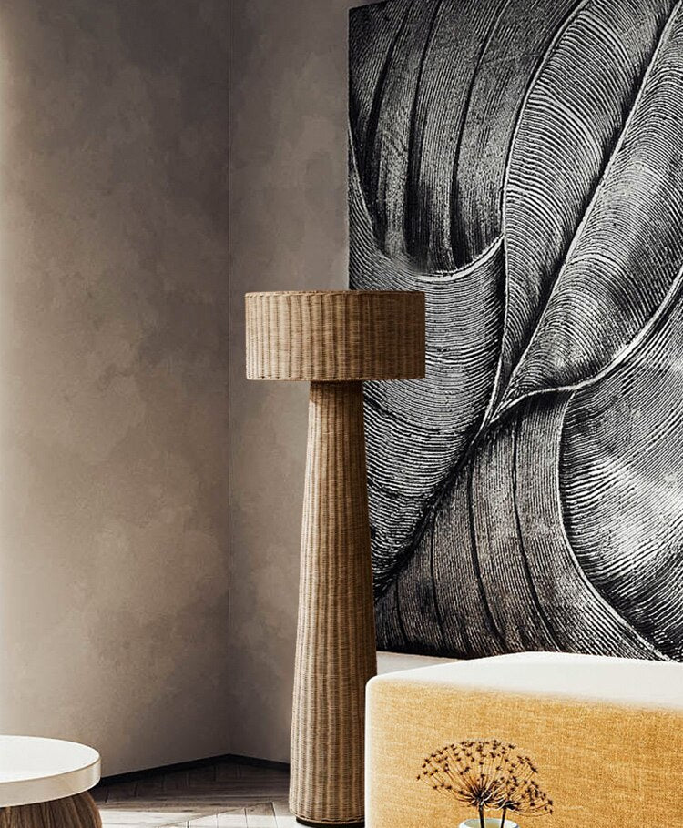 Contemporary Bamboo Floor Lamp - Homio Decor