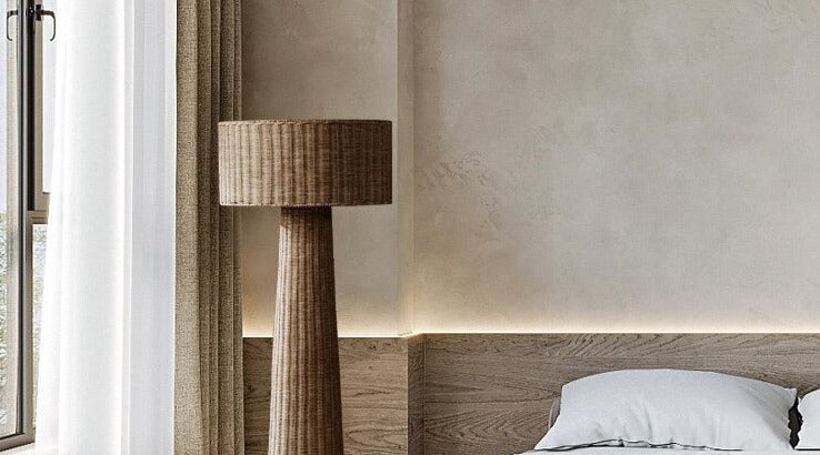 Contemporary Bamboo Floor Lamp - Homio Decor
