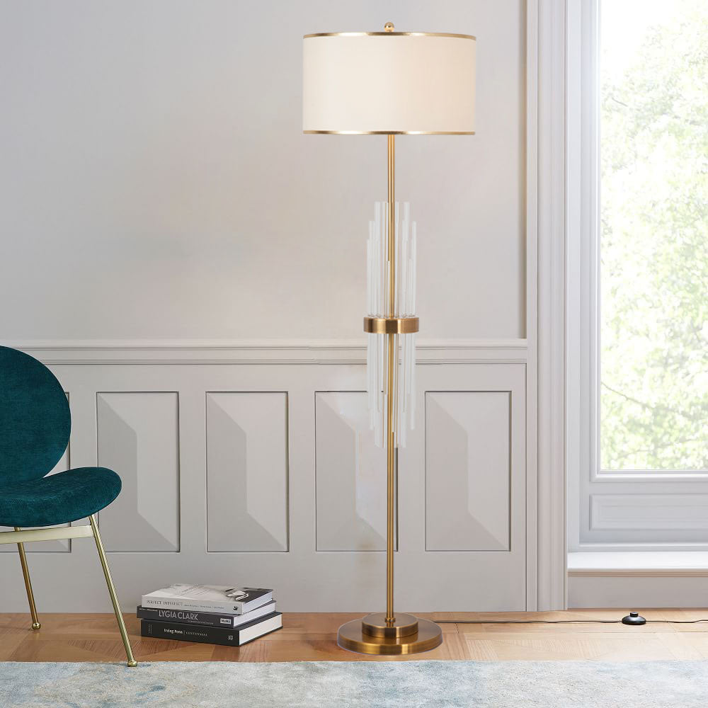 Elegant Crystal Details Floor Lamp - Homio Decor