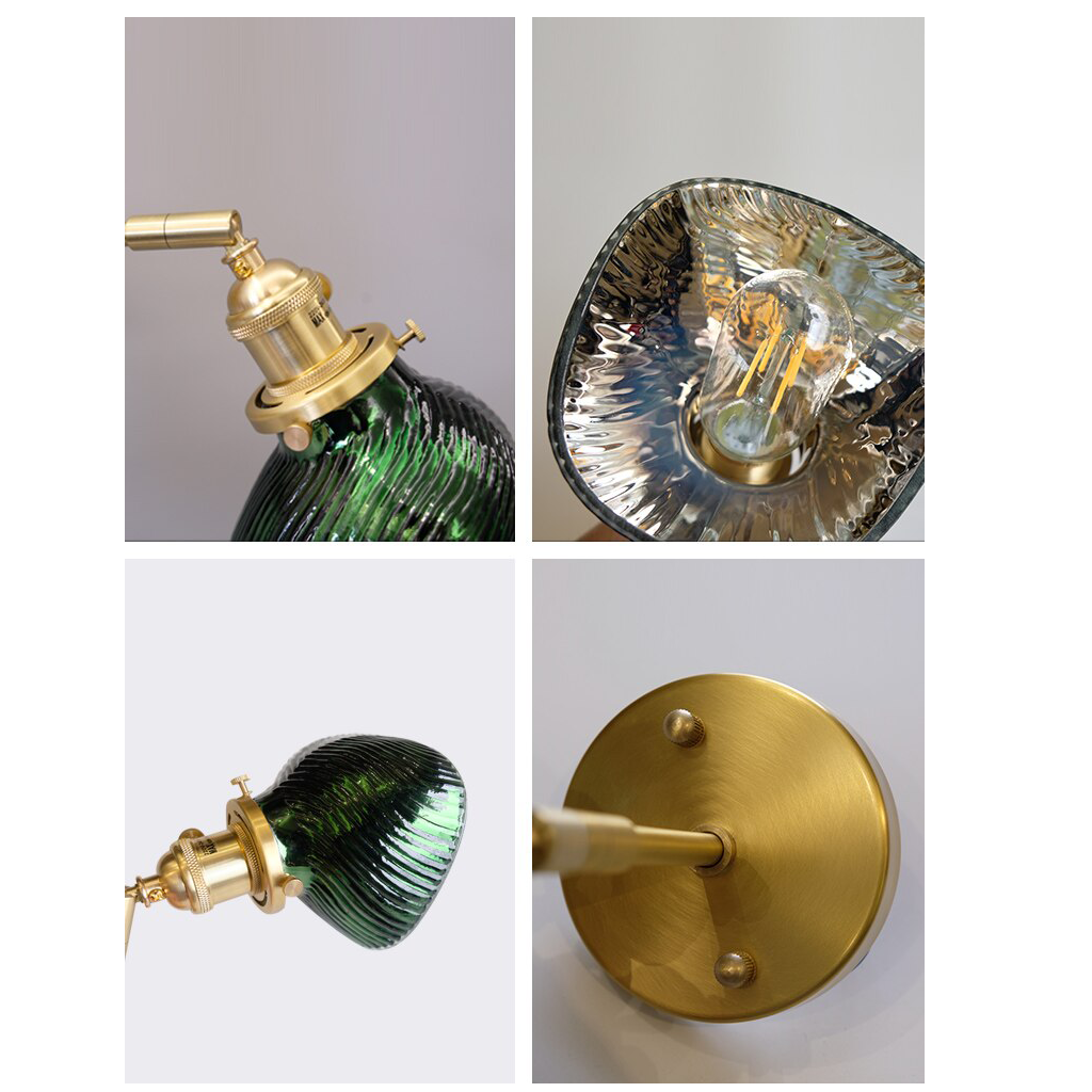 Emerald Glass Wall Lamp - Homio Decor