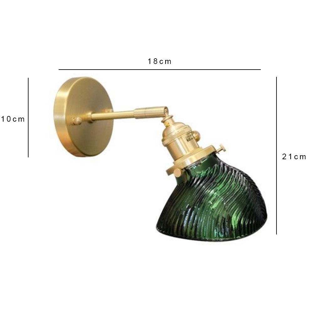 Emerald Glass Wall Lamp - Homio Decor