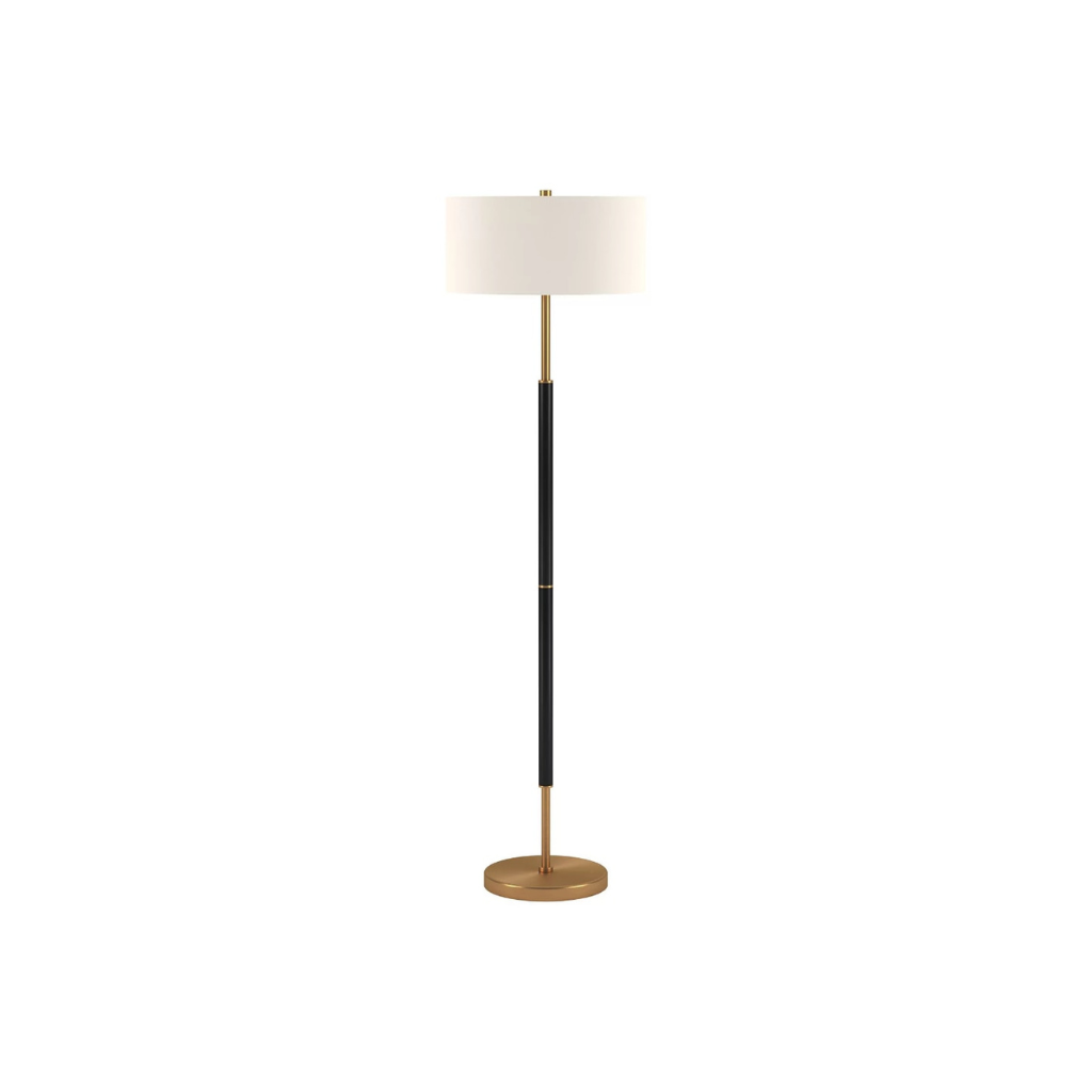 Matte Black Brass Floor Lamp - Homio Decor