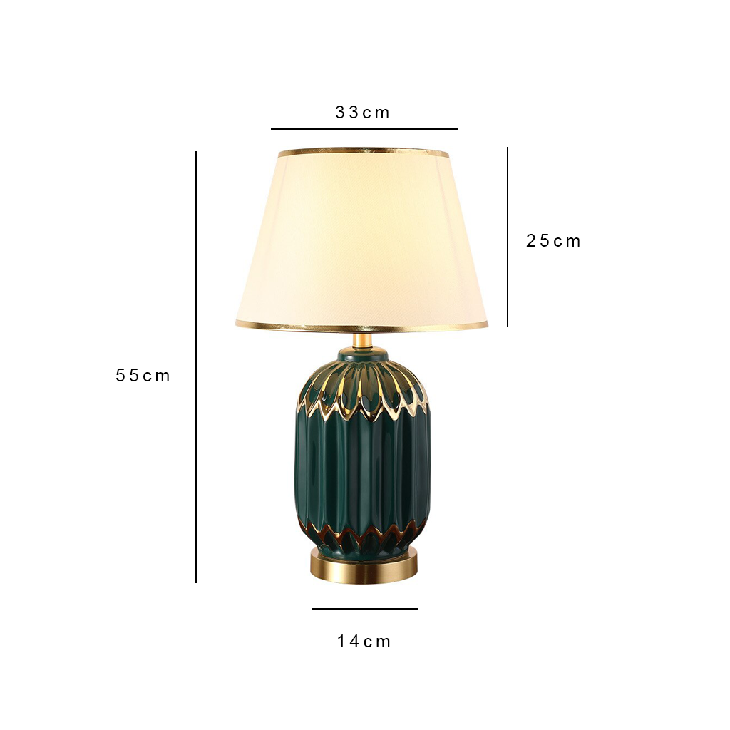 Golden Ceramic Table Lamp - Homio Decor