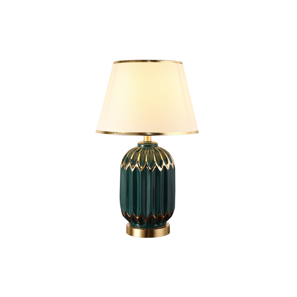 Golden Ceramic Table Lamp - Homio Decor