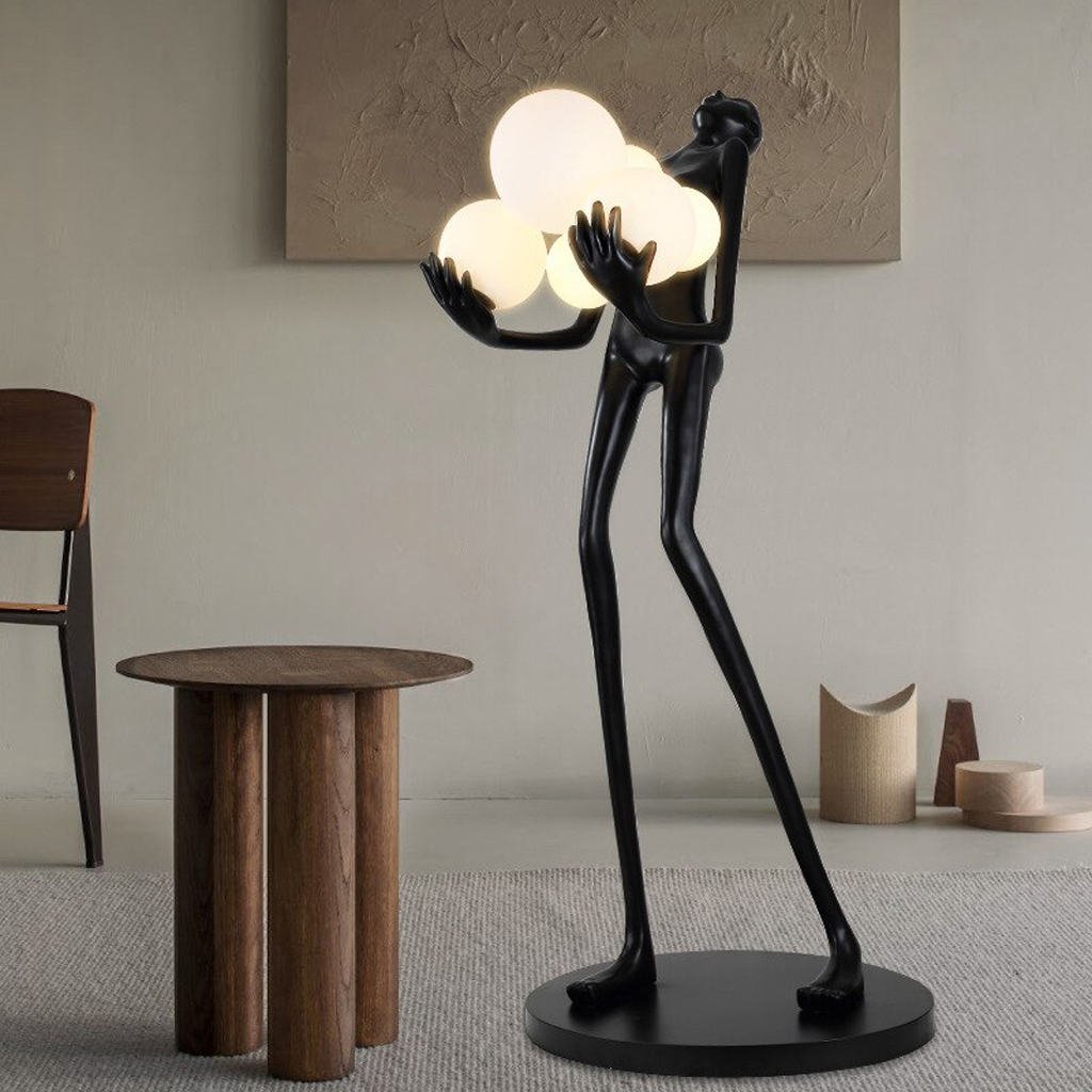 Human Sculpture Resin LED Floor Lamp - Homio Decor