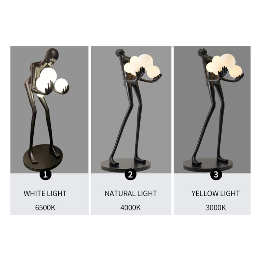 Human Sculpture Resin LED Floor Lamp - Homio Decor