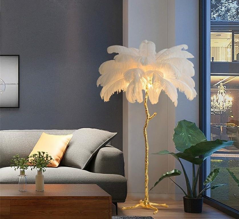Luxury Feather Floor Lamp - Homio Decor