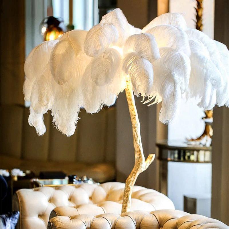 Luxury Feather Floor Lamp - Homio Decor