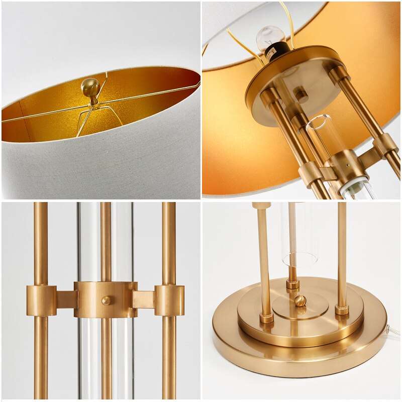 Luxury Golden Glass Floor Lamp - Homio Decor
