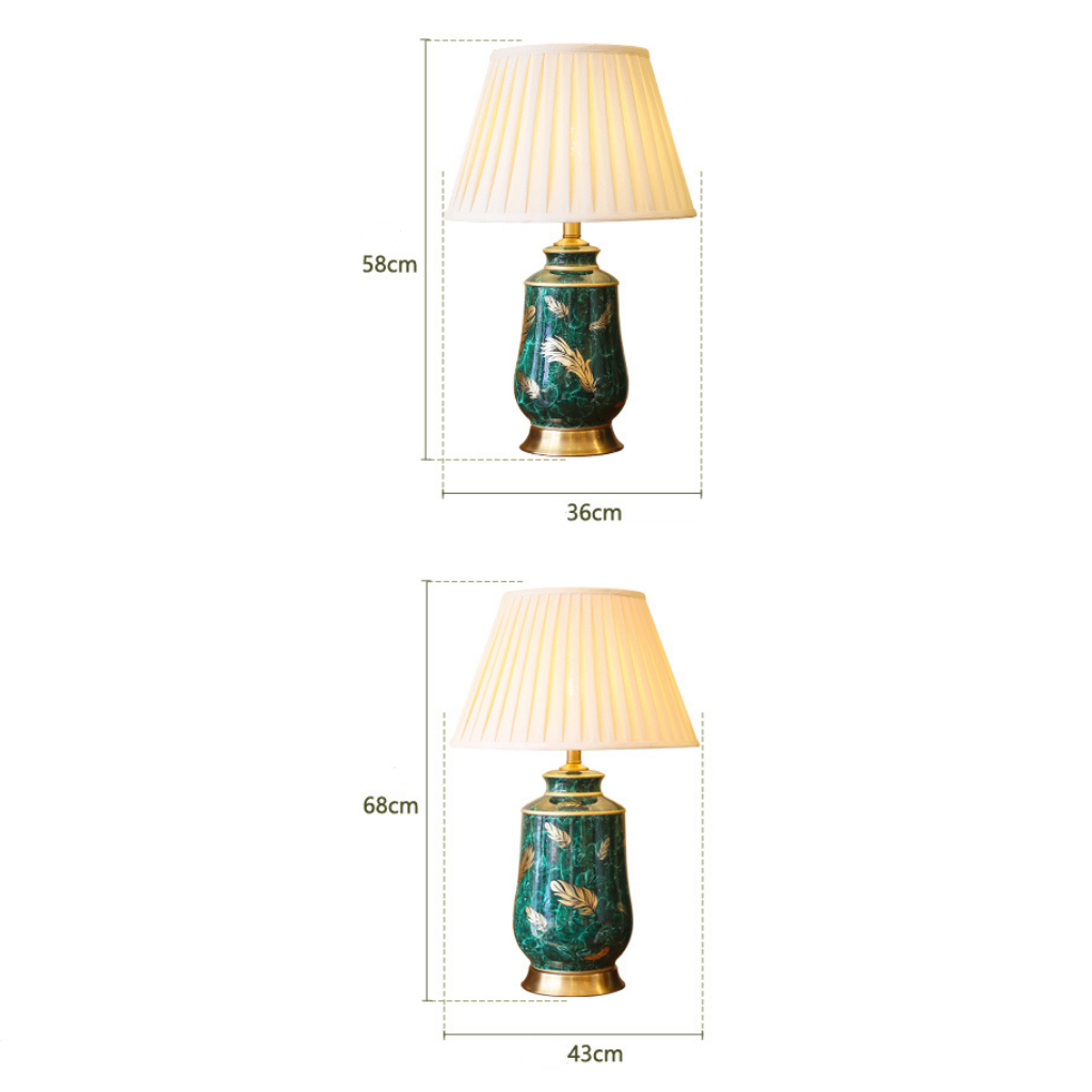 Luxury Post-Modern Green Table Lamp - Homio Decor