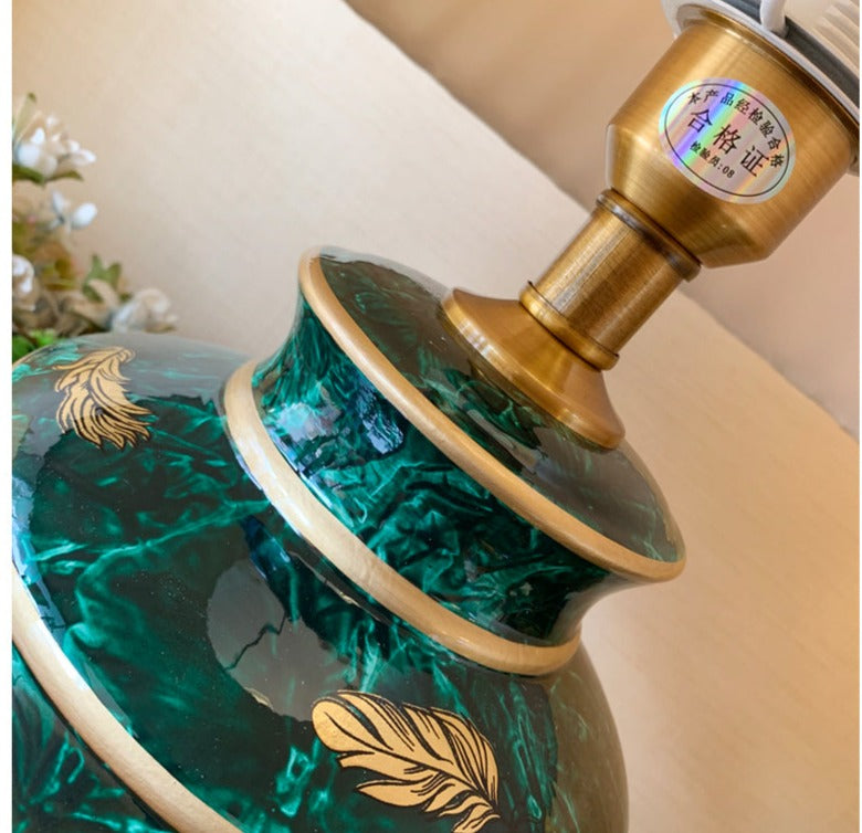Luxury Post-Modern Green Table Lamp - Homio Decor