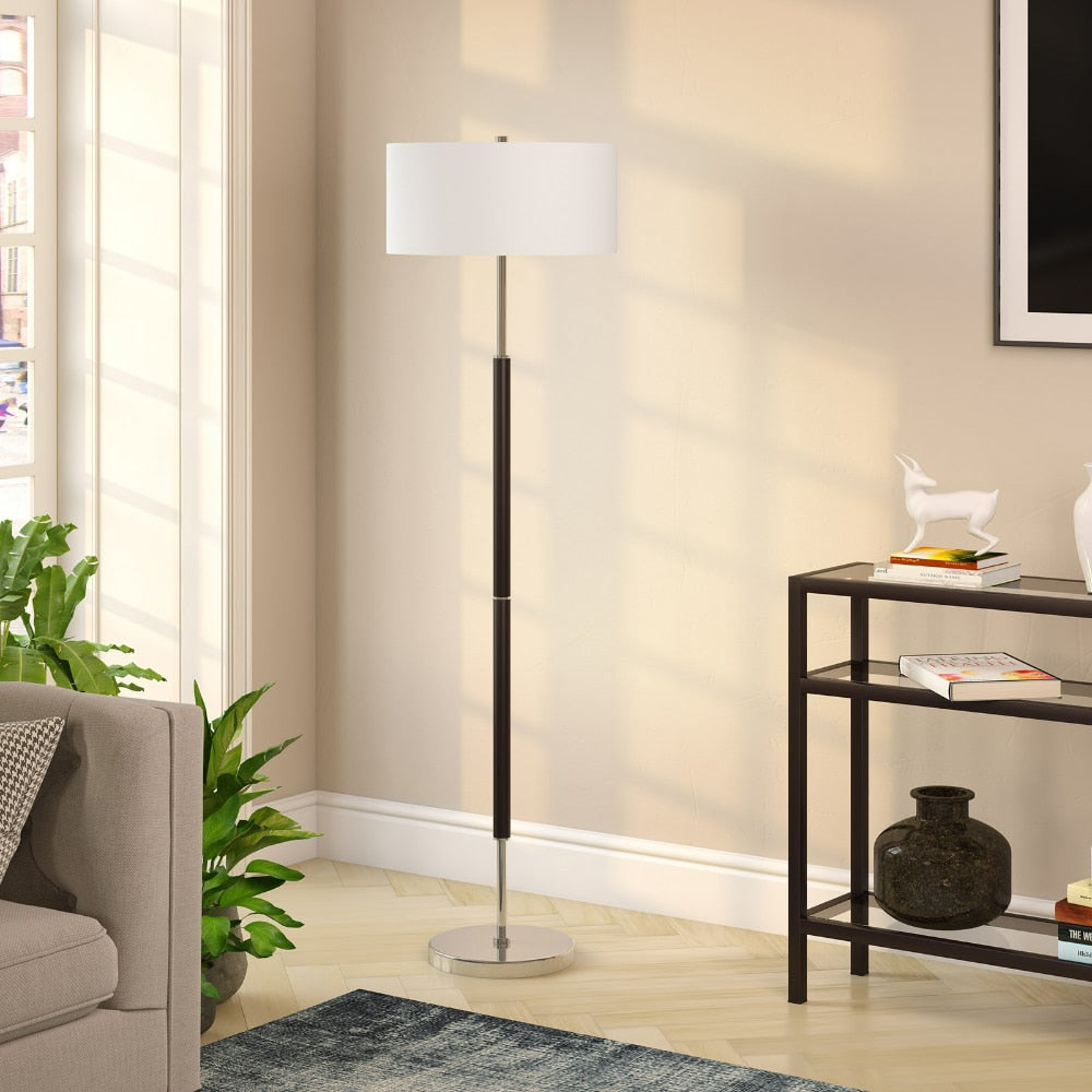 Matte Black Brass Floor Lamp - Homio Decor