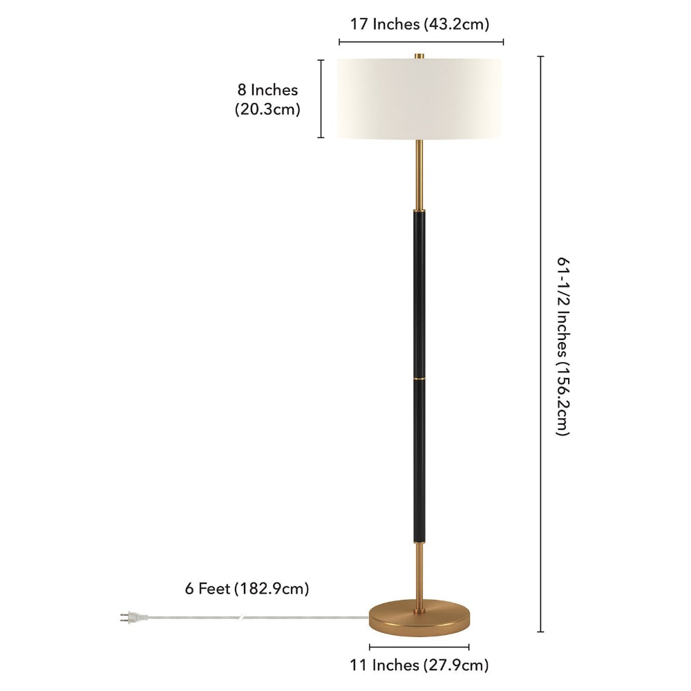 Matte Black Brass Floor Lamp - Homio Decor