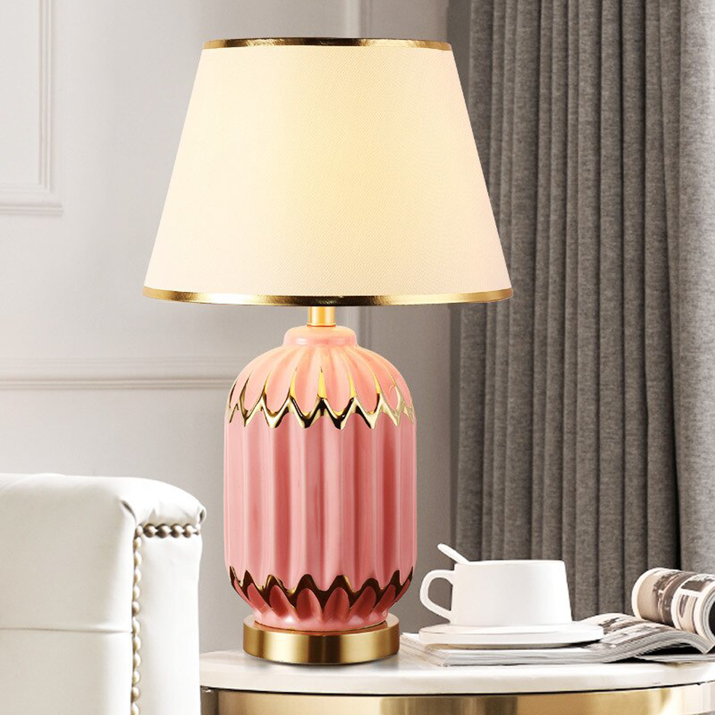 Golden Ceramic Table Lamp - Homio Decor