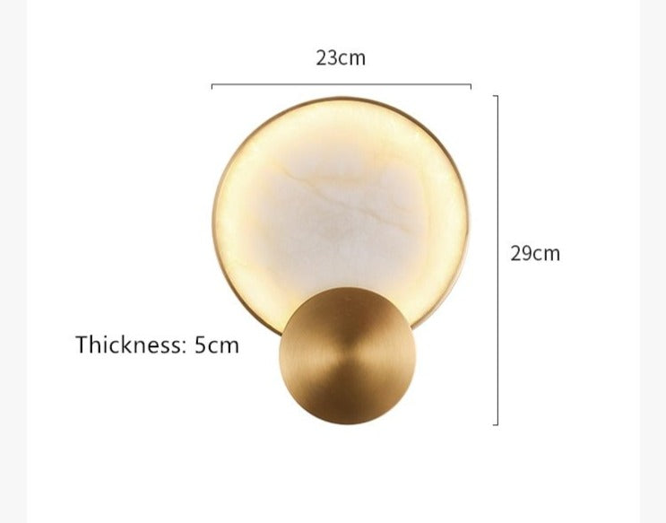 Round Marble Wall Light - Homio Decor