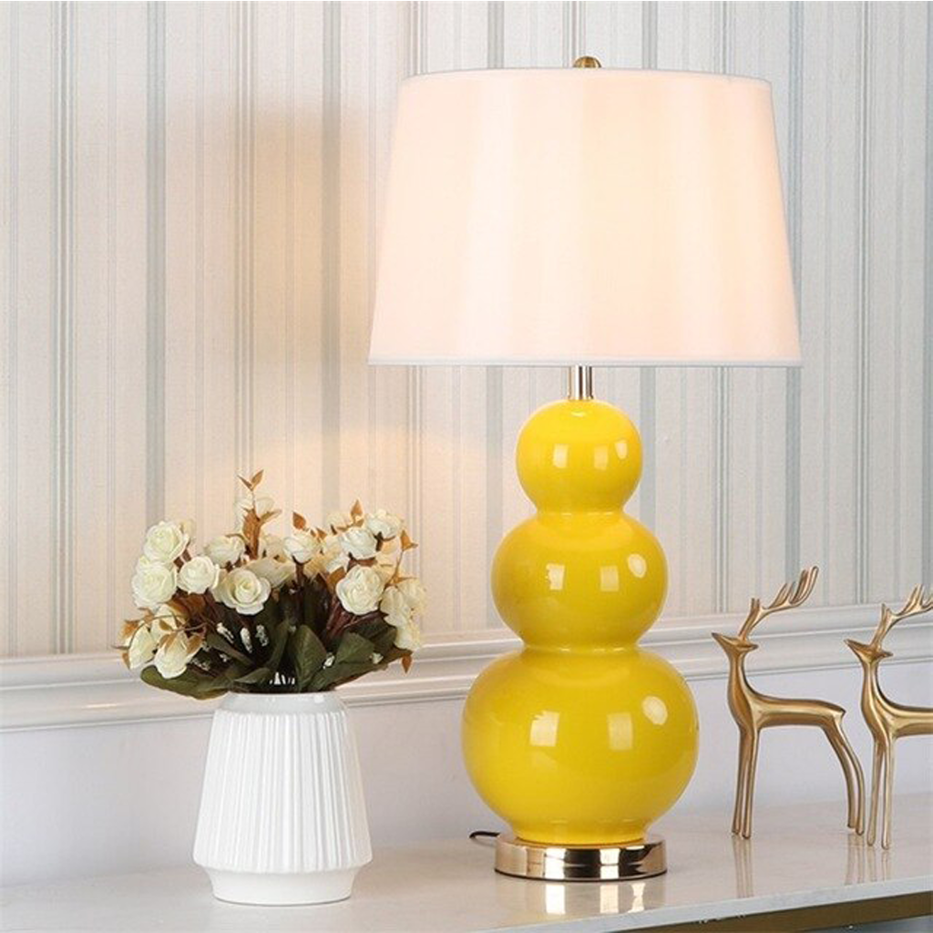 Yellow Ceramic Table Lamp - Homio Decor