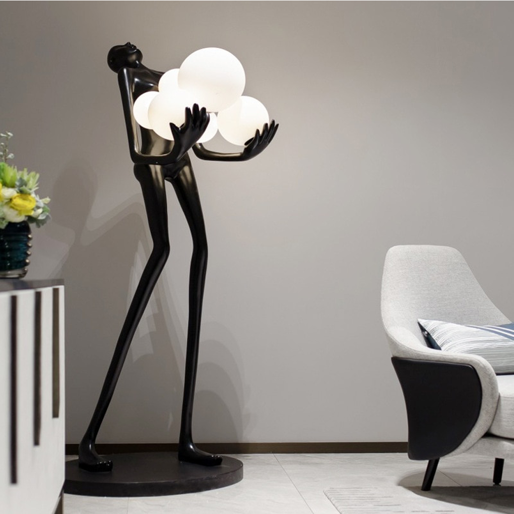 Human Sculpture Resin LED Floor Lamp - Homio Decor
