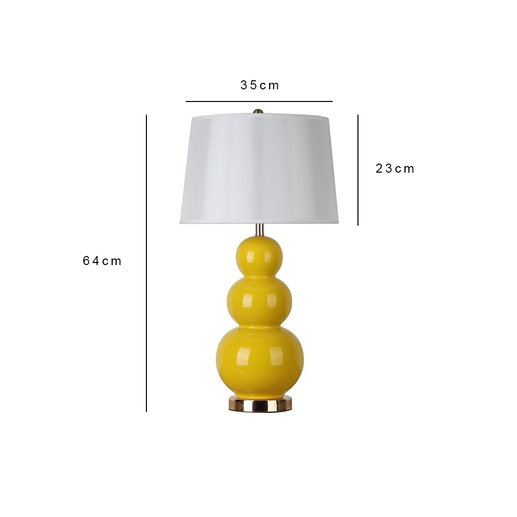 Yellow Ceramic Table Lamp - Homio Decor