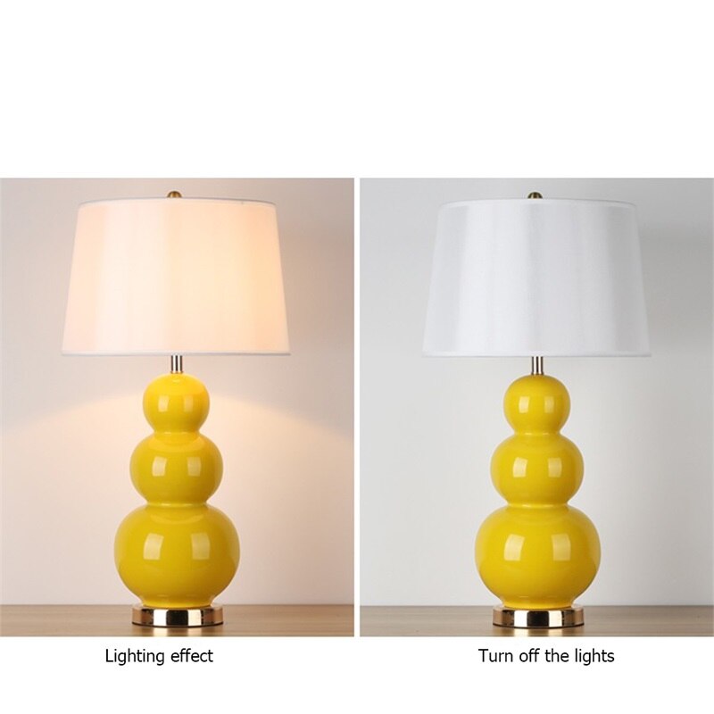 Yellow Ceramic Table Lamp - Homio Decor