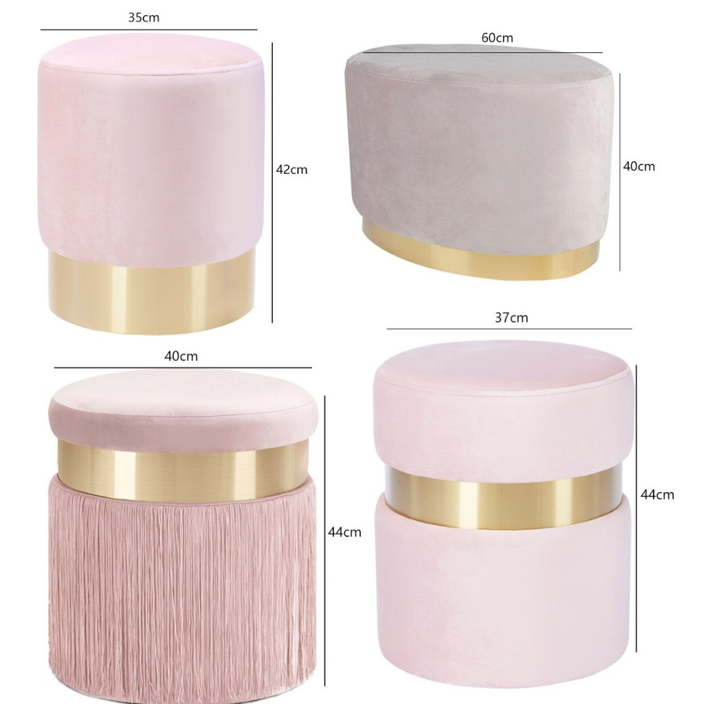 Flannel Pouf with Tassels - Homio Decor